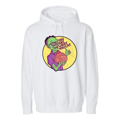 You Are What You Eat Zombie Nerd Brains Garment-Dyed Fleece Hoodie