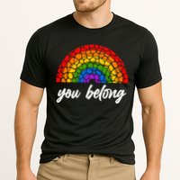 You Belong LGBTQ Stone Pattern Rainbow Performance Shirt