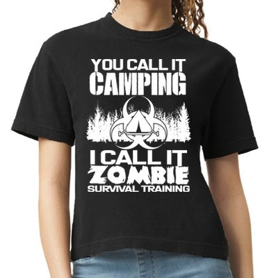 You Call It Camping I Call it Zombie Survival Training Comfort Colors Boxy T-Shirt