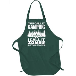 You Call It Camping I Call it Zombie Survival Training Full-Length Apron With Pockets