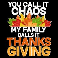 You Call It Chaos My Family Calls It Funny Thanksgiving Womens T-Shirt