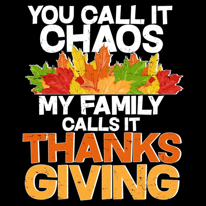 You Call It Chaos My Family Calls It Funny Thanksgiving Womens T-Shirt