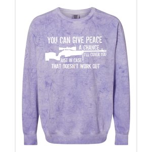 You Can Give Peace A Chance Colorblast Crewneck Sweatshirt