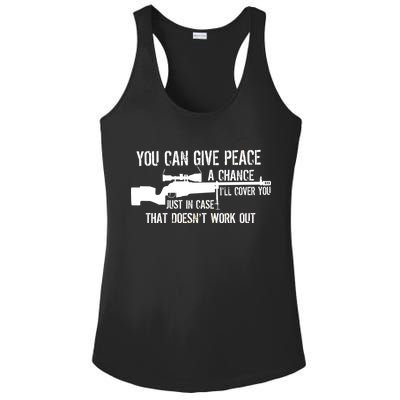 You Can Give Peace A Chance Ladies PosiCharge Competitor Racerback Tank