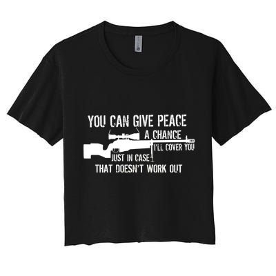 You Can Give Peace A Chance Crop Top