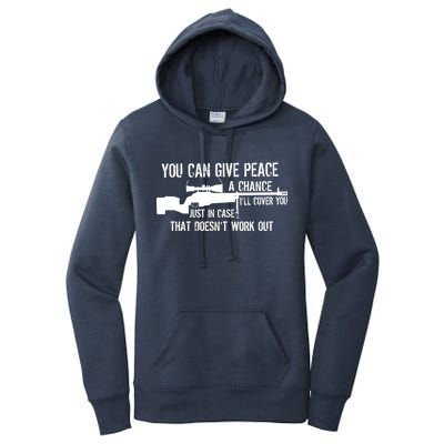 You Can Give Peace A Chance Women's Pullover Hoodie