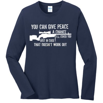 You Can Give Peace A Chance Ladies Long Sleeve Shirt