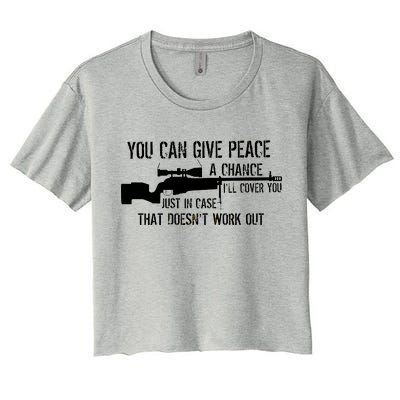 You Can Give Peace A Chance Women's Crop Top Tee