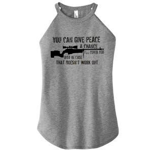 You Can Give Peace A Chance Women’s Perfect Tri Rocker Tank