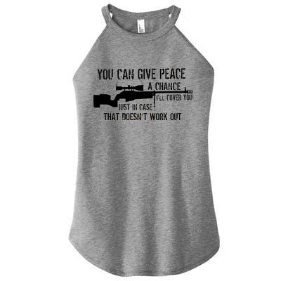 You Can Give Peace A Chance Women's Perfect Tri Rocker Tank