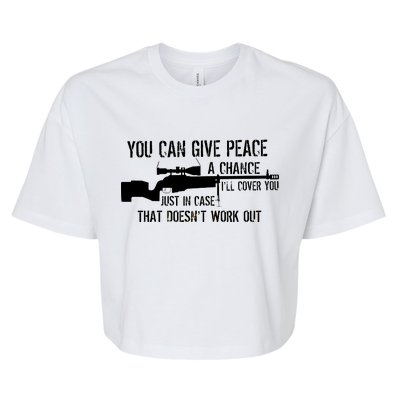 You Can Give Peace A Chance Bella+Canvas Jersey Crop Tee