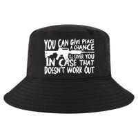 You Can Give Peace A Chance I'll Cover You Assault Gun Cool Comfort Performance Bucket Hat