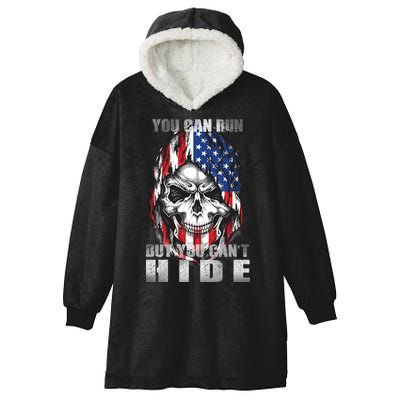 You Can Run But You Can't Hide Hooded Wearable Blanket