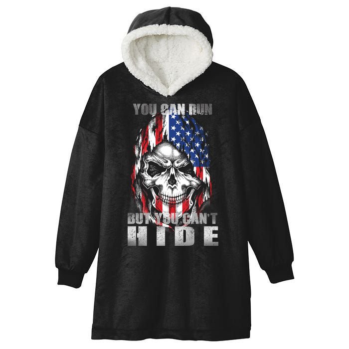You Can Run But You Can't Hide Hooded Wearable Blanket
