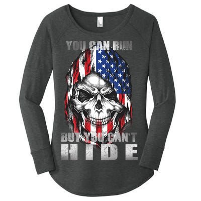 You Can Run But You Can't Hide Women's Perfect Tri Tunic Long Sleeve Shirt