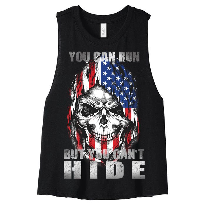 You Can Run But You Can't Hide Women's Racerback Cropped Tank