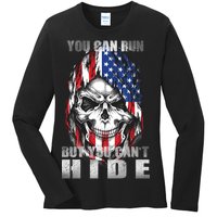 You Can Run But You Can't Hide Ladies Long Sleeve Shirt