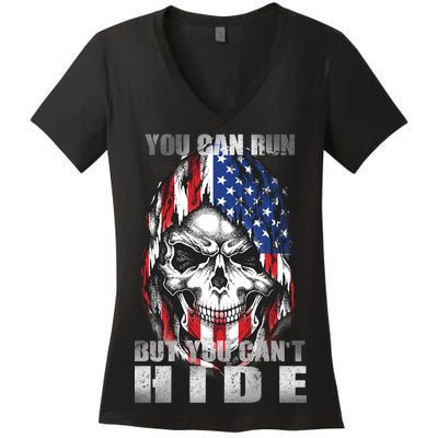 You Can Run But You Can't Hide Women's V-Neck T-Shirt