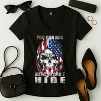 You Can Run But You Can't Hide Women's V-Neck T-Shirt