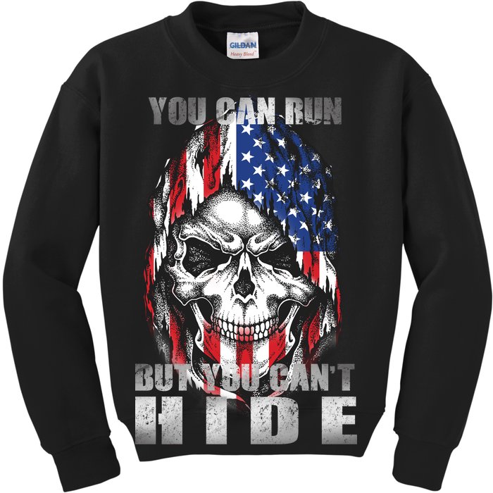 You Can Run But You Can't Hide Kids Sweatshirt