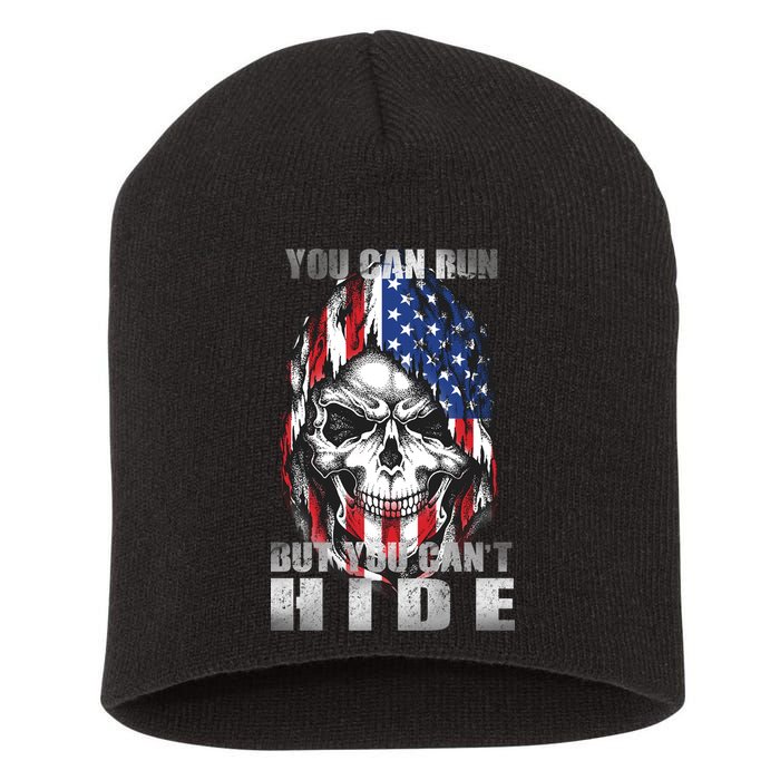 You Can Run But You Can't Hide Short Acrylic Beanie