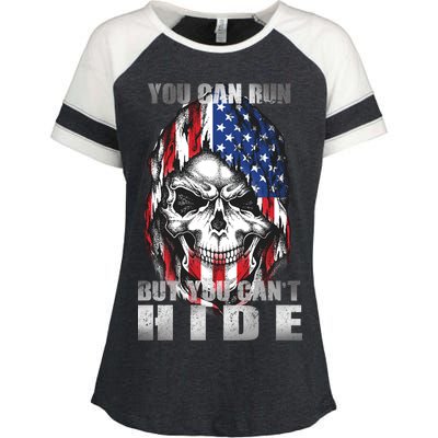 You Can Run But You Can't Hide Enza Ladies Jersey Colorblock Tee