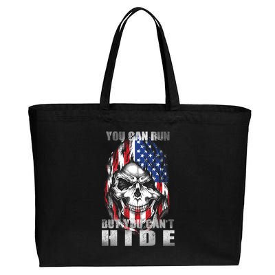 You Can Run But You Can't Hide Cotton Canvas Jumbo Tote