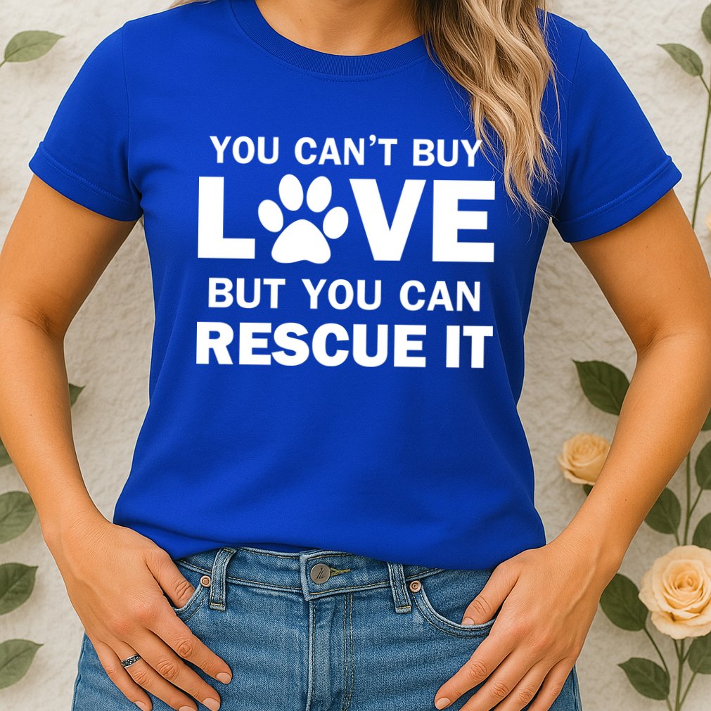 You Can't Buy Love But You Can Rescue It Womens T-Shirt