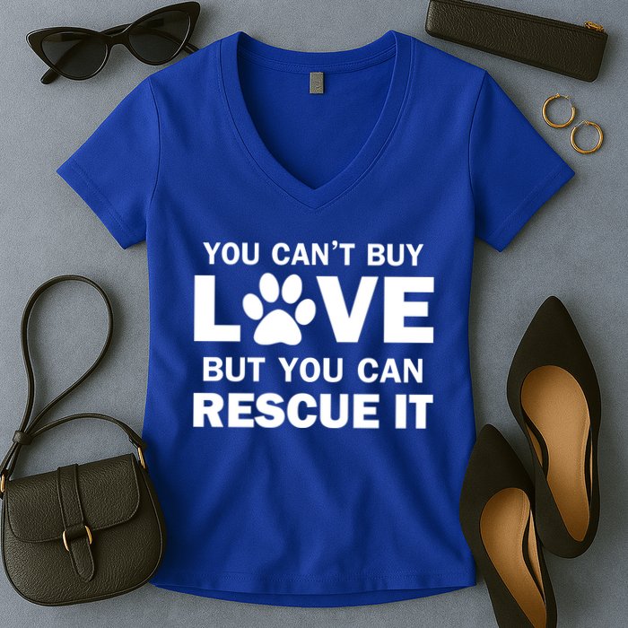 You Can't Buy Love But You Can Rescue It Women's V-Neck T-Shirt
