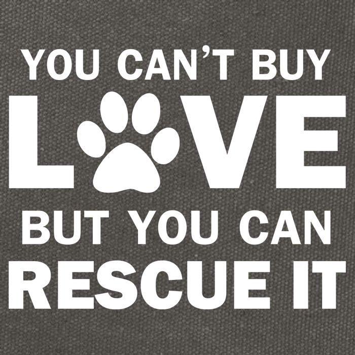 You Can't Buy Love But You Can Rescue It Cotton Canvas Backpack