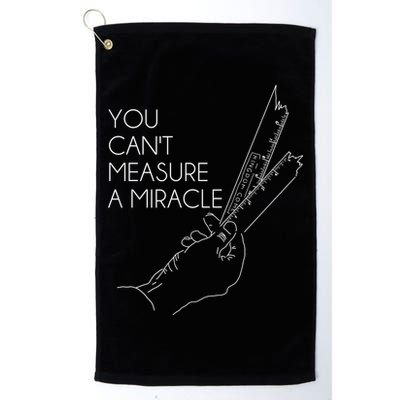 You Can't Measure A Miracle Funny Meme Golf Towel