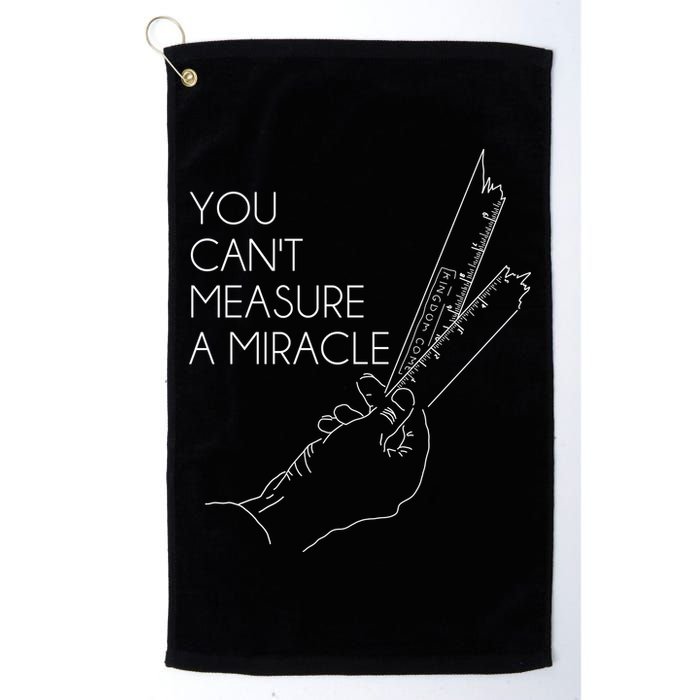 You Can't Measure A Miracle Funny Meme Golf Towel