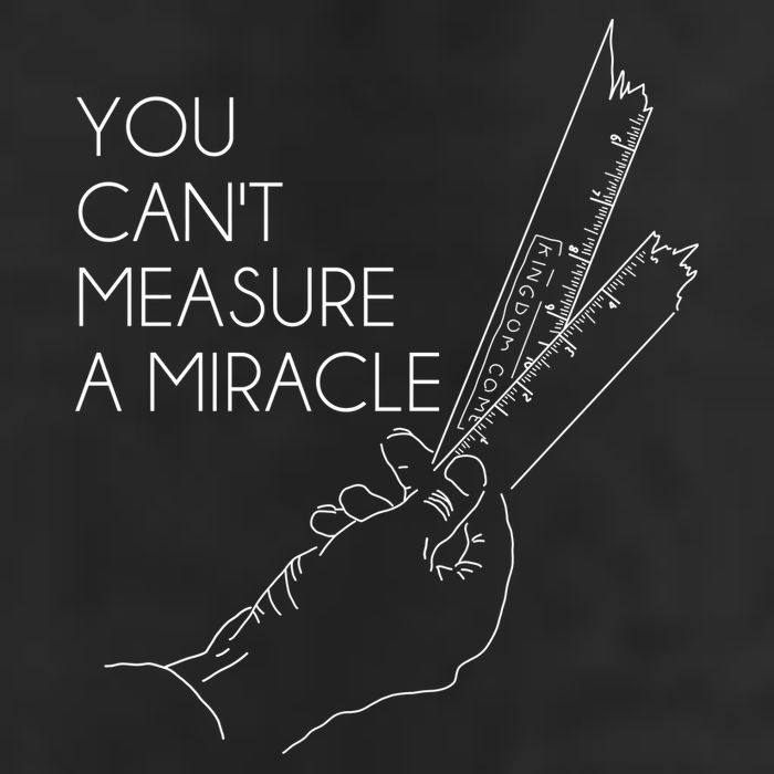 You Can't Measure A Miracle Funny Meme Golf Towel