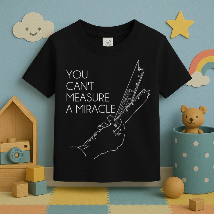 You Can't Measure A Miracle Funny Meme Toddler T-Shirt