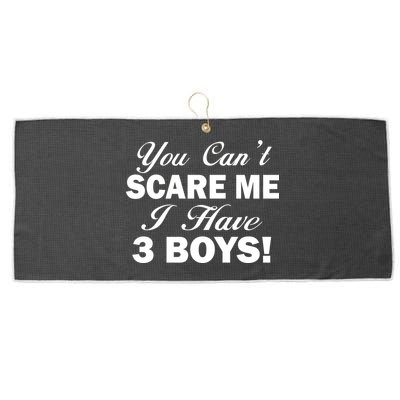 You Can't Scare Me I Have 3 Boys Large Microfiber Waffle Golf Towel