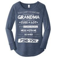 You Can't Scare Me I Have a Crazy Grandma Women's Perfect Tri Tunic Long Sleeve Shirt