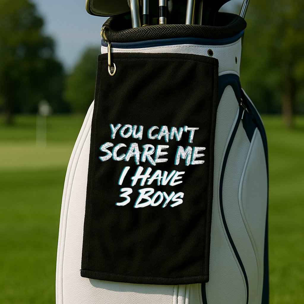 You Can't Scare Me I Have Three Boys Golf Towel