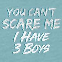 You Can't Scare Me I Have Three Boys Sueded Cloud Jersey T-Shirt