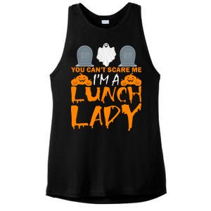 You Can't Scare Me I'm A lunch Lady Ladies PosiCharge Tri-Blend Wicking Tank