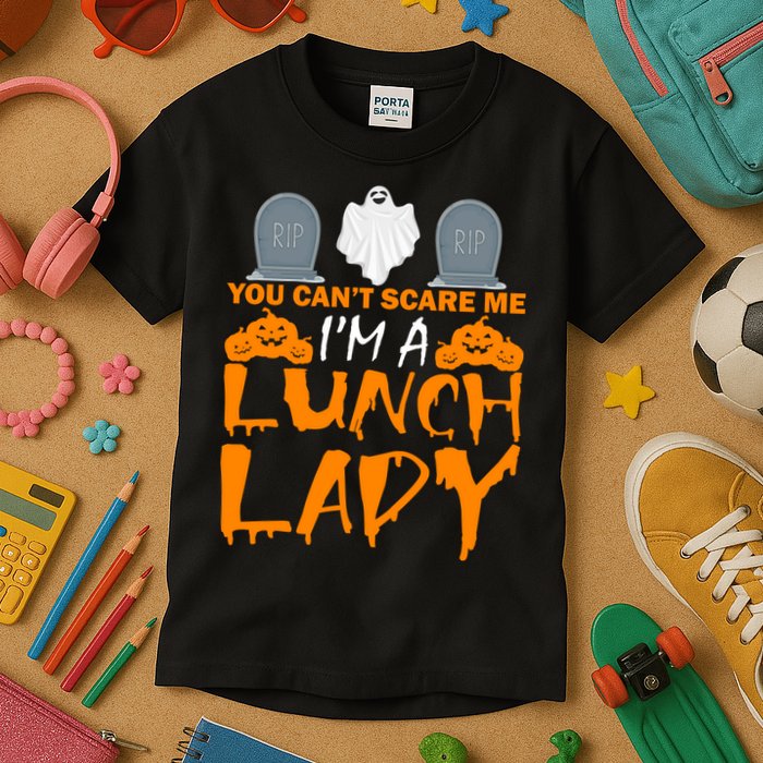 You Can't Scare Me I'm A lunch Lady Kids T-Shirt