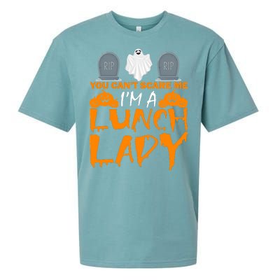 You Can't Scare Me I'm A lunch Lady Sueded Cloud Jersey T-Shirt