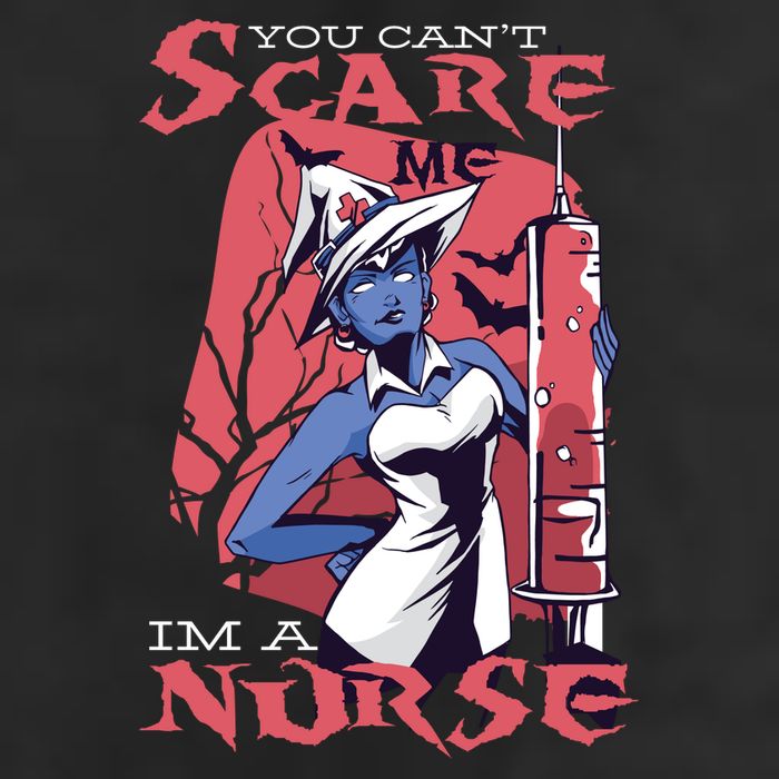 You Can't Scare Me I'm A Nurse 7 Panel Mesh Trucker Snapback Hat