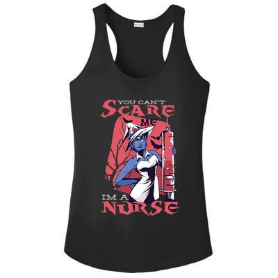 You Can't Scare Me I'm A Nurse Ladies PosiCharge Competitor Racerback Tank