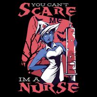 You Can't Scare Me I'm A Nurse Short Acrylic Beanie