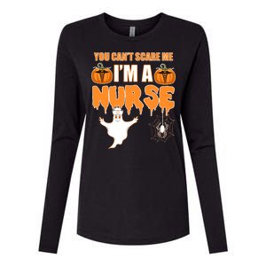 You Can't Scare Me I'm A Nurse Halloween Womens Cotton Relaxed Long Sleeve T-Shirt