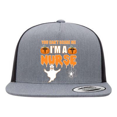 You Can't Scare Me I'm A Nurse Halloween Flat Bill Trucker Hat