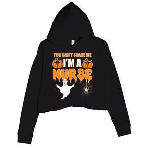 You Can't Scare Me I'm A Nurse Halloween Crop Fleece Hoodie