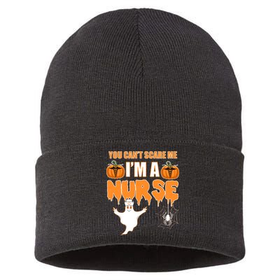 You Can't Scare Me I'm A Nurse Halloween Sustainable Knit Beanie