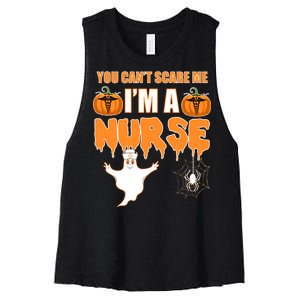 You Can't Scare Me I'm A Nurse Halloween Women's Racerback Cropped Tank