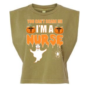 You Can't Scare Me I'm A Nurse Halloween Garment-Dyed Women's Muscle Tee